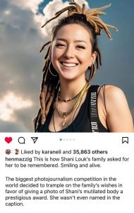 shani louk, von den hamas ermordet. 