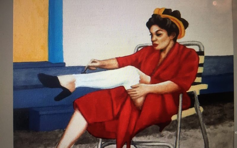 Artist Danielle Pamp for #diepodcastin Isabel Rohner & Regula Staempfli. The work is owned by laStaempfli 2022.